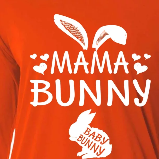 Mama Bunny Easter Pregnancy Announcet Gift Cooling Performance Long Sleeve Crew