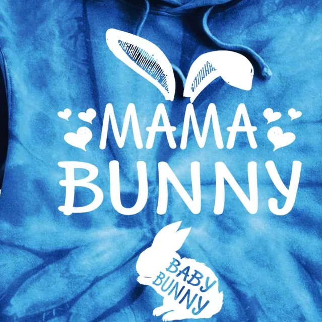 Mama Bunny Easter Pregnancy Announcet Gift Tie Dye Hoodie