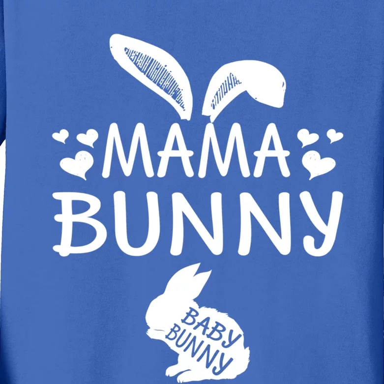 Mama Bunny Easter Pregnancy Announcet Gift Kids Long Sleeve Shirt