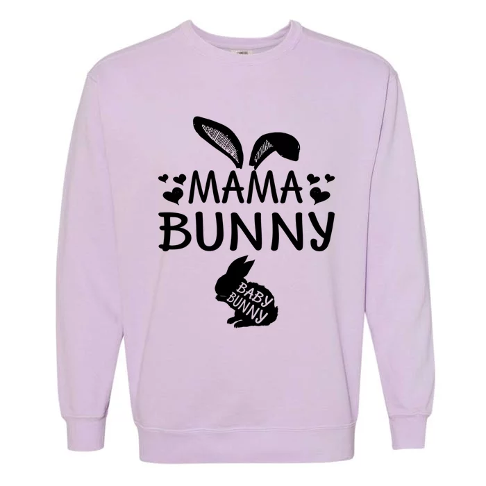 Mama Bunny Easter Pregnancy Announcet Gift Garment-Dyed Sweatshirt