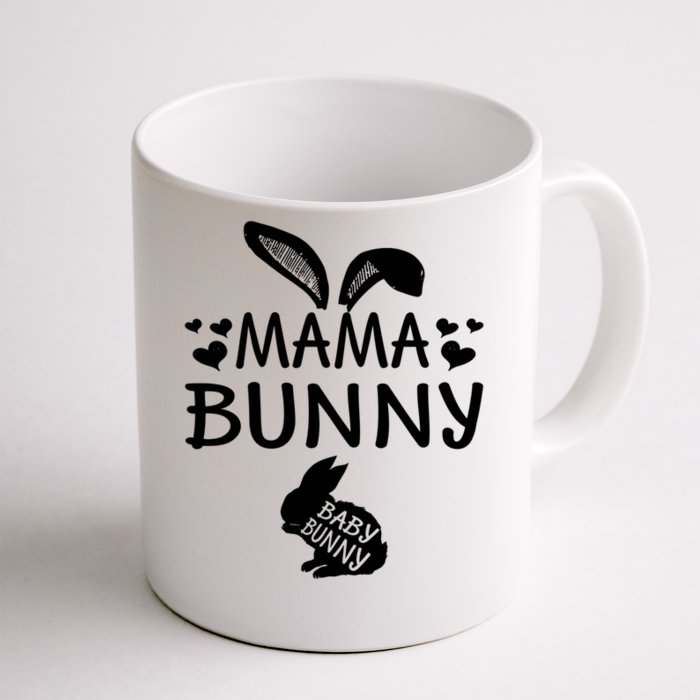 Mama Bunny Easter Pregnancy Announcet Gift Front & Back Coffee Mug