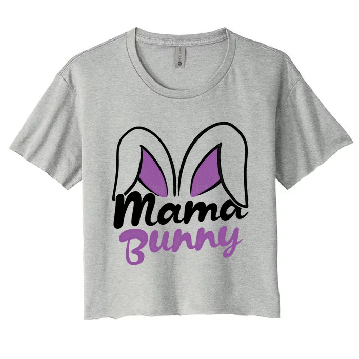 Mama Bunny Easter Gift Women's Crop Top Tee