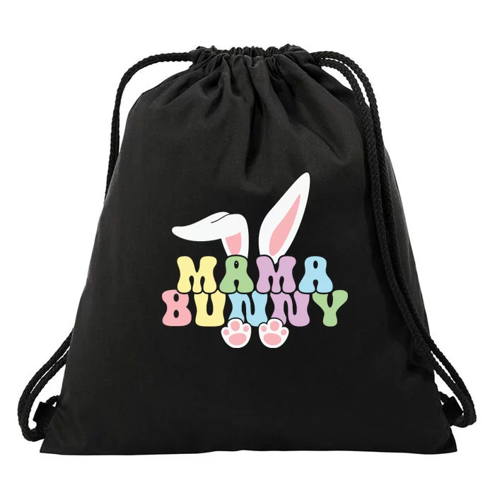 Mama Bunny Easter Mom Easter Bunny Mother's Day Easter Day Drawstring Bag