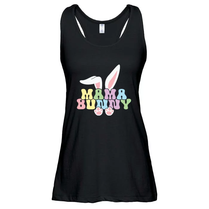 Mama Bunny Easter Mom Easter Bunny Mother's Day Easter Day Ladies Essential Flowy Tank