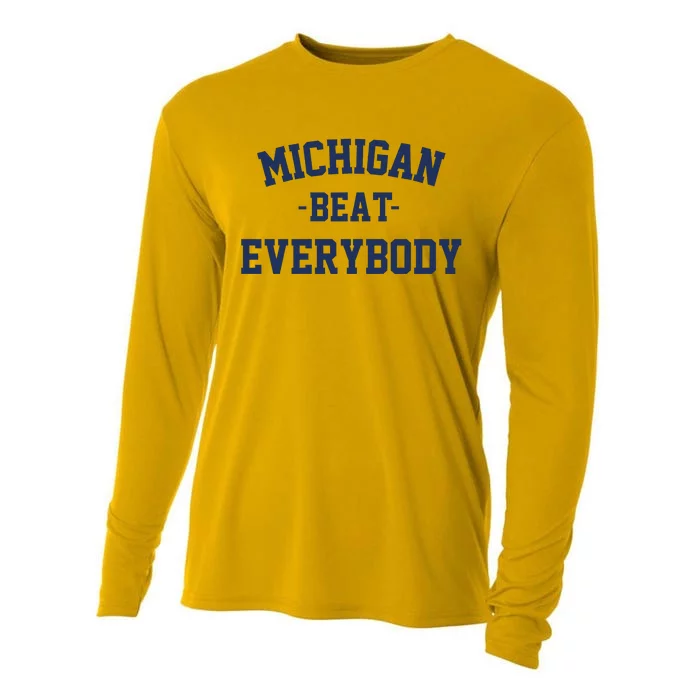 Michigan Beat Everybody National Champs Cooling Performance Long Sleeve Crew