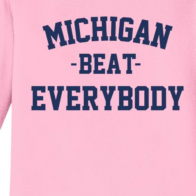 Michigan Beat Everybody National Champs Baby Long Sleeve Bodysuit