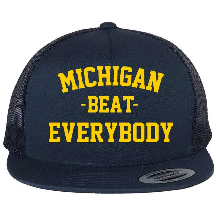 Michigan Beat Everybody National Champs Flat Bill Trucker Hat