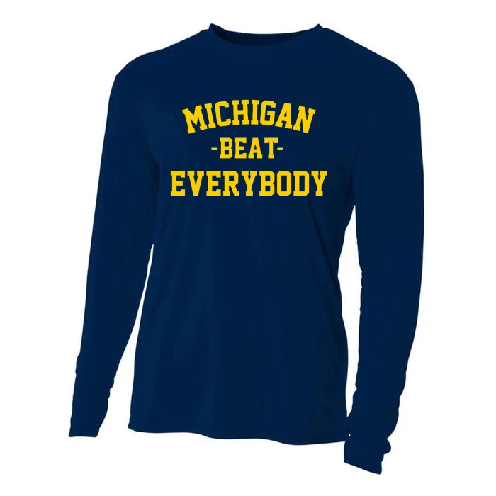 Michigan Beat Everybody National Champs Cooling Performance Long Sleeve Crew