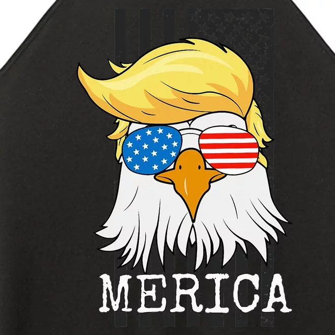 Merica Bald Eagle Trump American Flag Funny Gift Women’s Perfect Tri Rocker Tank