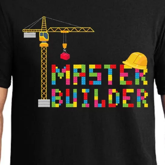 Master Builder Engineer Construction Building Bricks Blocks Pajama Set