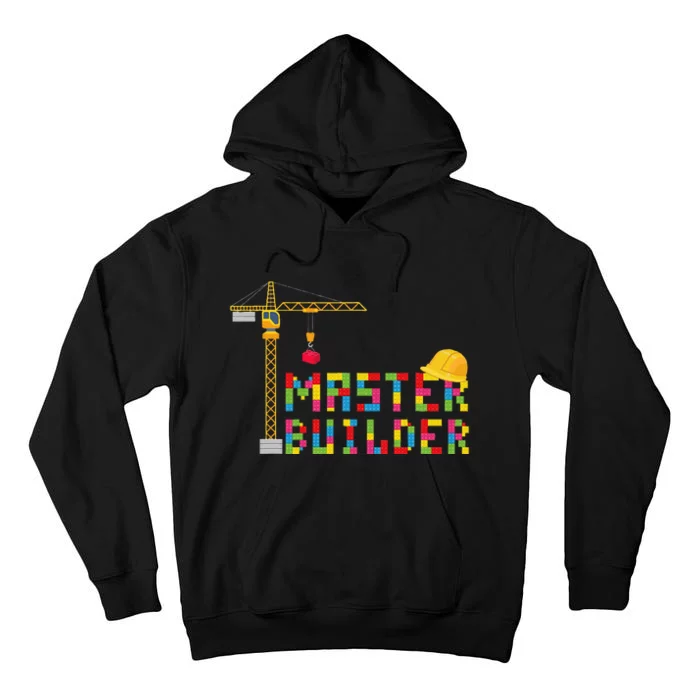 Master Builder Engineer Construction Building Bricks Blocks Tall Hoodie