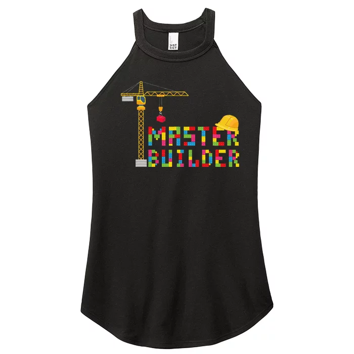 Master Builder Engineer Construction Building Bricks Blocks Women’s Perfect Tri Rocker Tank