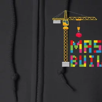 Master Builder Engineer Construction Building Bricks Blocks Full Zip Hoodie