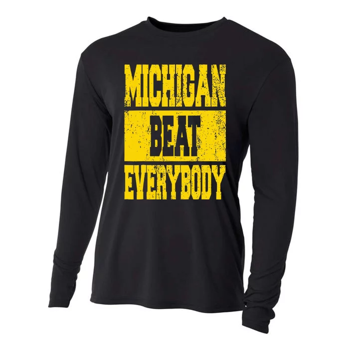 Michigan Beat Everybody Cooling Performance Long Sleeve Crew