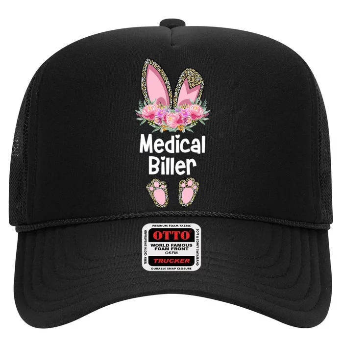 Medical Biller Easter, Bunny Medical Billing Specialist Team High Crown Mesh Trucker Hat