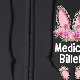 Medical Biller Easter, Bunny Medical Billing Specialist Team Full Zip Hoodie