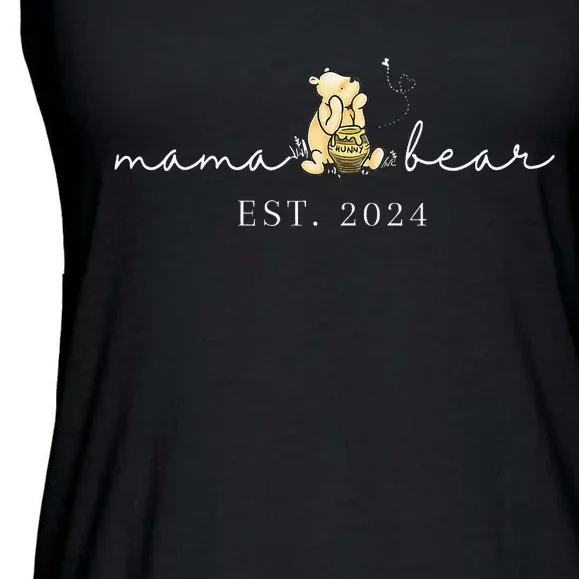 Mama Bear Est 2024 New Mom Pregnancy Ladies Essential Flowy Tank