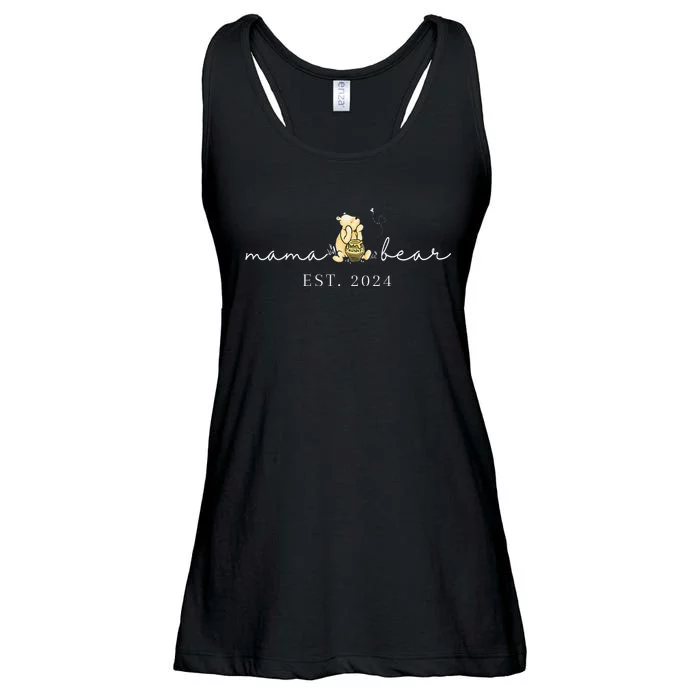 Mama Bear Est 2024 New Mom Pregnancy Ladies Essential Flowy Tank