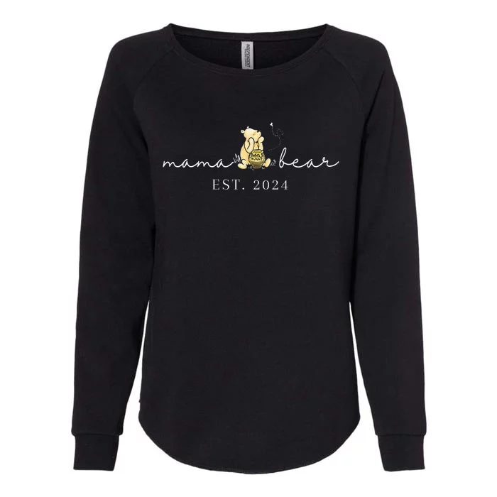 Mama Bear Est 2024 New Mom Pregnancy Womens California Wash Sweatshirt