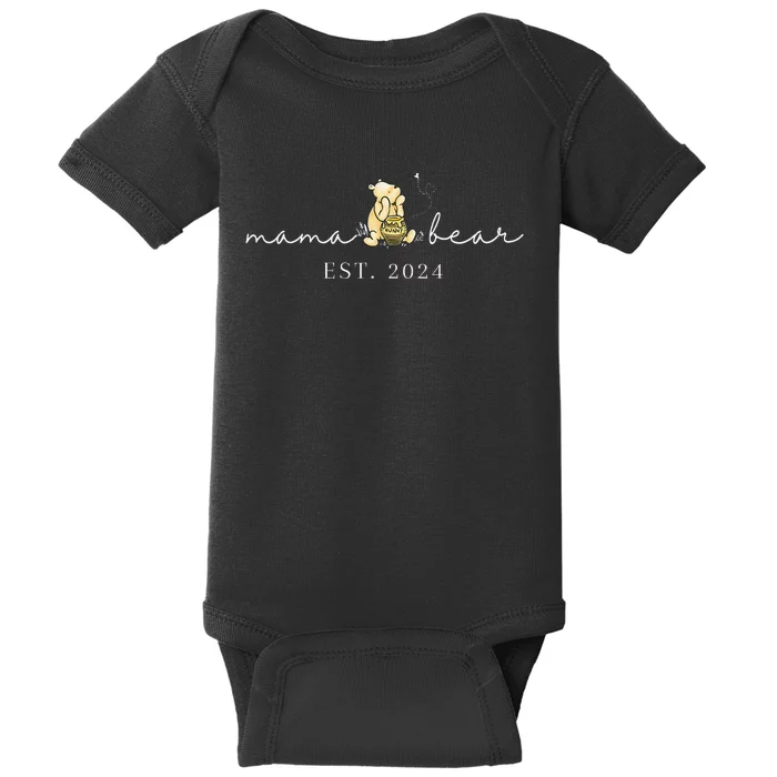 Mama Bear Est 2024 New Mom Pregnancy Baby Bodysuit