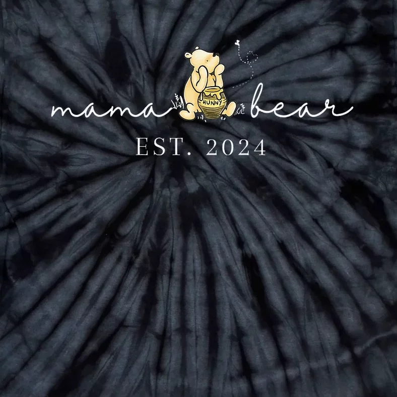 Mama Bear Est 2024 New Mom Pregnancy Tie-Dye T-Shirt