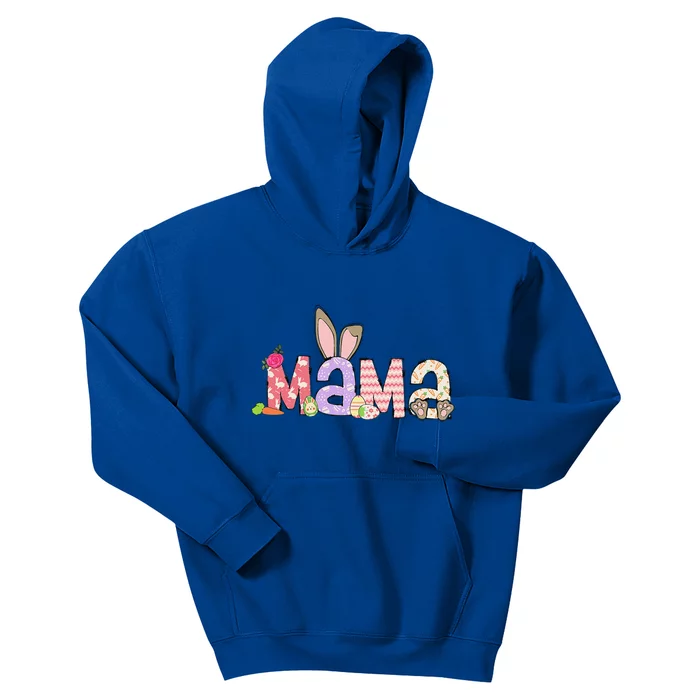 Mama Bunny Easter Mom Pregnancy Expecting Rabbit Mama Kids Hoodie