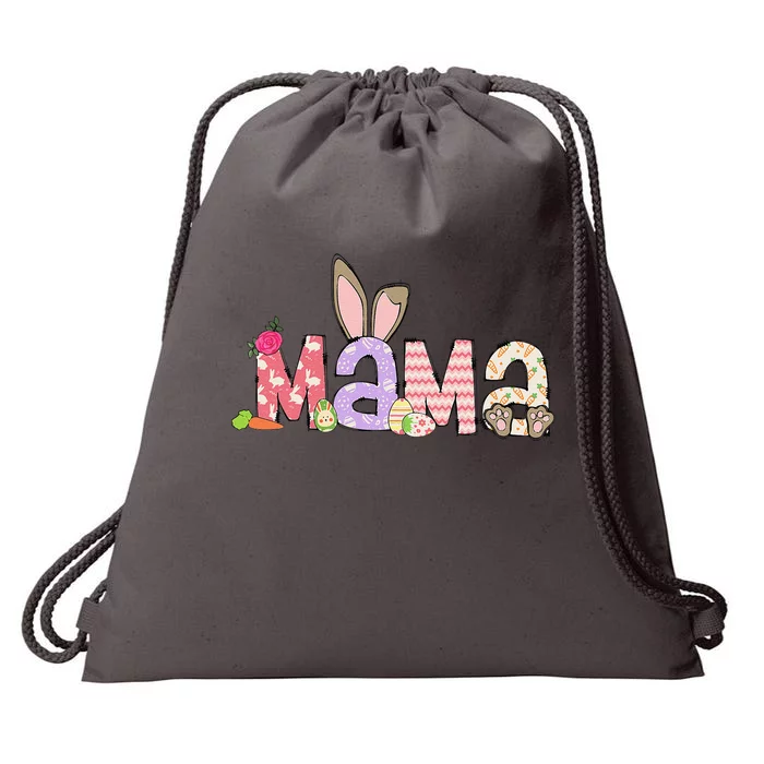 Mama Bunny Easter Mom Pregnancy Expecting Rabbit Mama Drawstring Bag