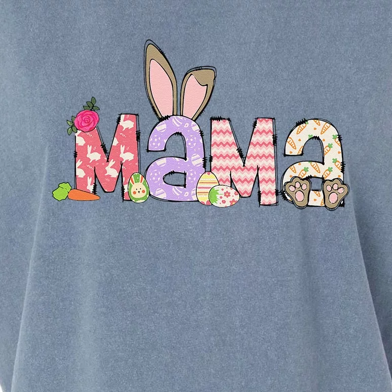 Mama Bunny Easter Mom Pregnancy Expecting Rabbit Mama Garment-Dyed Women's Muscle Tee