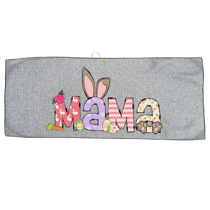 Mama Bunny Easter Mom Pregnancy Expecting Rabbit Mama Large Microfiber Waffle Golf Towel