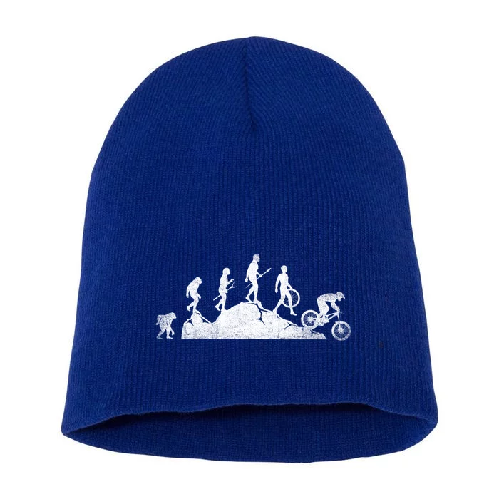 Mountain Biking Evolution Vintage Mtb Bicycle Bike Rider Cool Gift Short Acrylic Beanie