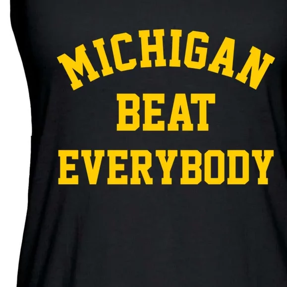 Michigan Beat Everybody Ladies Essential Flowy Tank