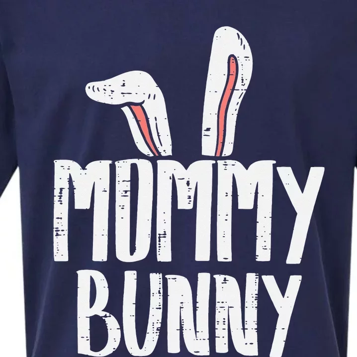 Mommy Bunny Ear Easter Family Matching Mom Mama Mother Sueded Cloud Jersey T-Shirt