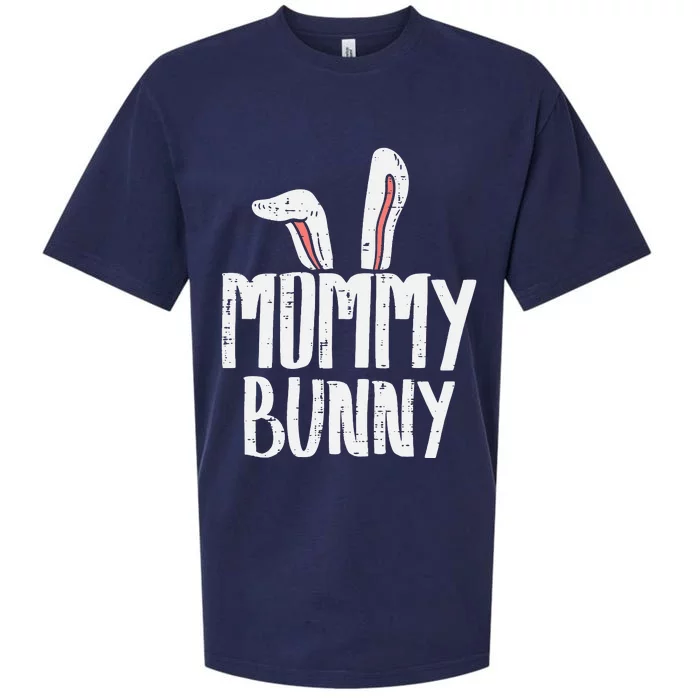 Mommy Bunny Ear Easter Family Matching Mom Mama Mother Sueded Cloud Jersey T-Shirt