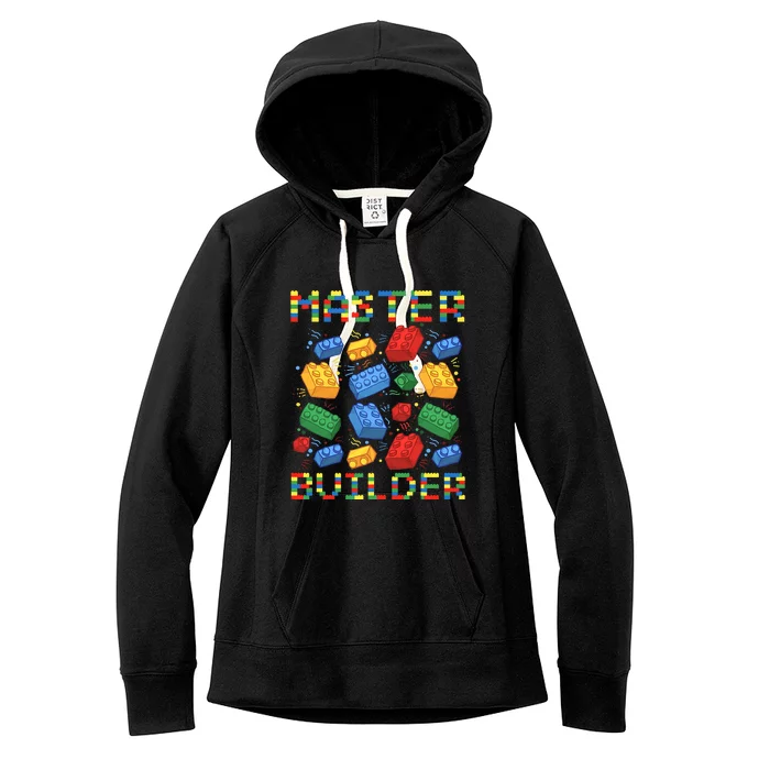 Master Builder Funny Building Blocks For Boys Women's Fleece Hoodie