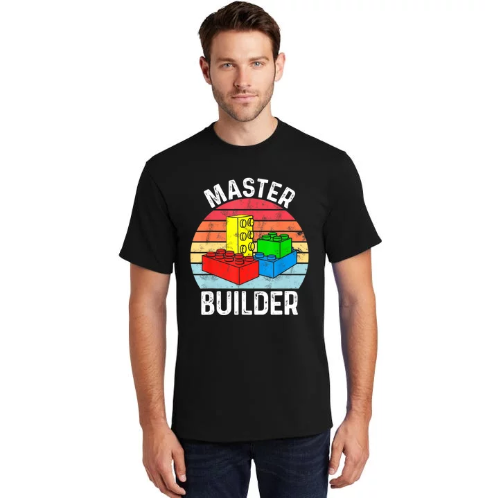 Master Builder Funny Building Blocks Toys Tall T-Shirt