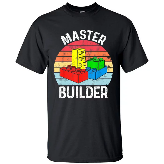 Master Builder Funny Building Blocks Toys Tall T-Shirt