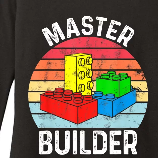 Master Builder Funny Building Blocks Toys Womens CVC Long Sleeve Shirt