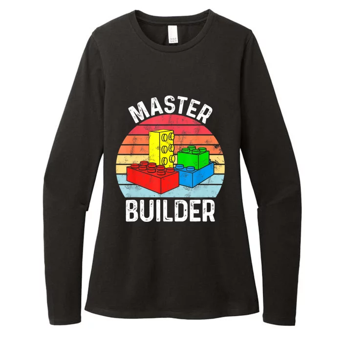 Master Builder Funny Building Blocks Toys Womens CVC Long Sleeve Shirt