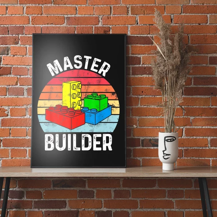 Master Builder Funny Building Blocks Toys Poster