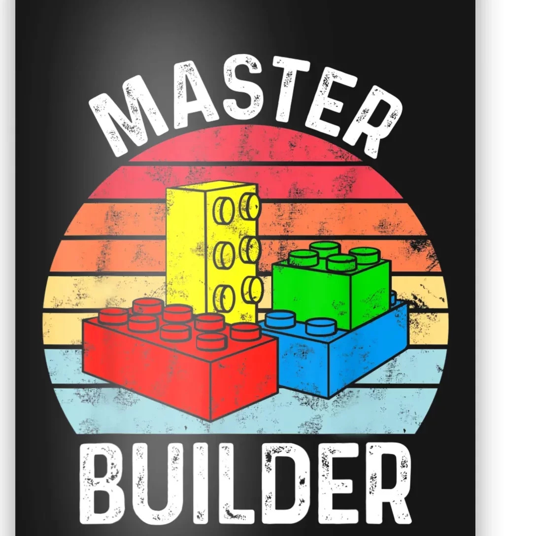 Master Builder Funny Building Blocks Toys Poster