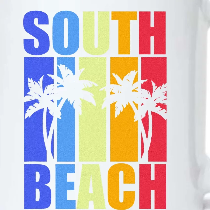 Miami Beach Florida Souvenir Colourful South Beach Black Color Changing Mug