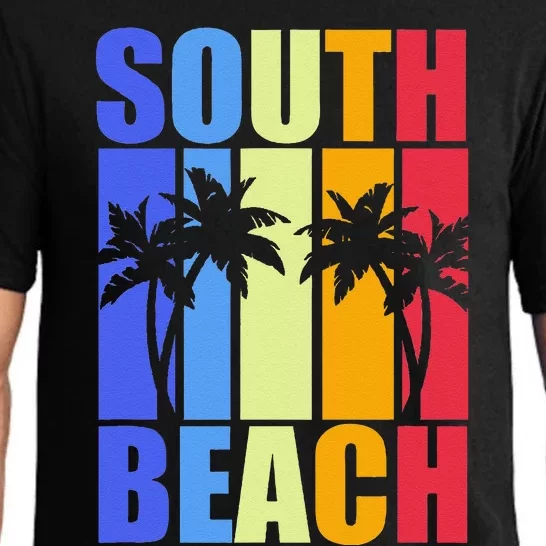 Miami Beach Florida Souvenir Colourful South Beach Pajama Set