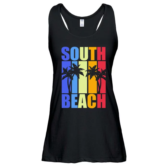 Miami Beach Florida Souvenir Colourful South Beach Ladies Essential Flowy Tank