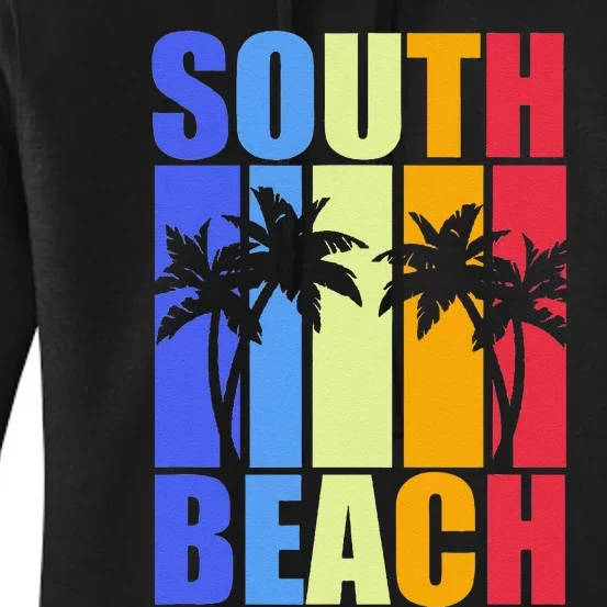 Miami Beach Florida Souvenir Colourful South Beach Women's Pullover Hoodie