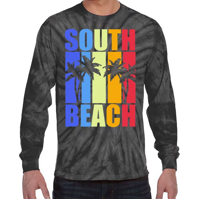 Miami Beach Florida Souvenir Colourful South Beach Tie-Dye Long Sleeve Shirt