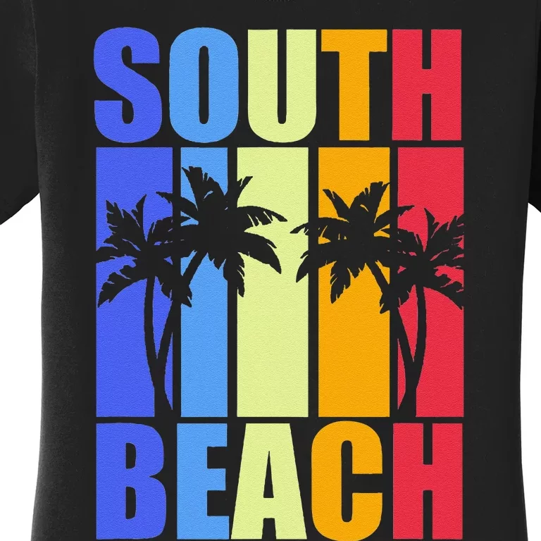 Miami Beach Florida Souvenir Colourful South Beach Women's T-Shirt