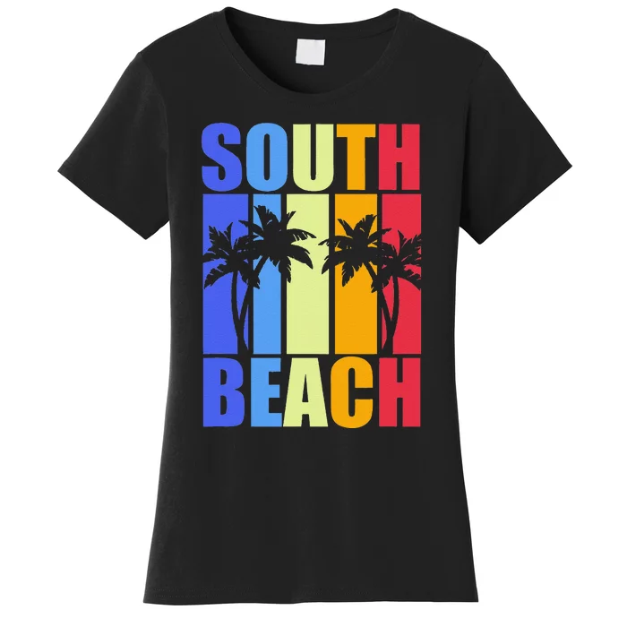 Miami Beach Florida Souvenir Colourful South Beach Women's T-Shirt