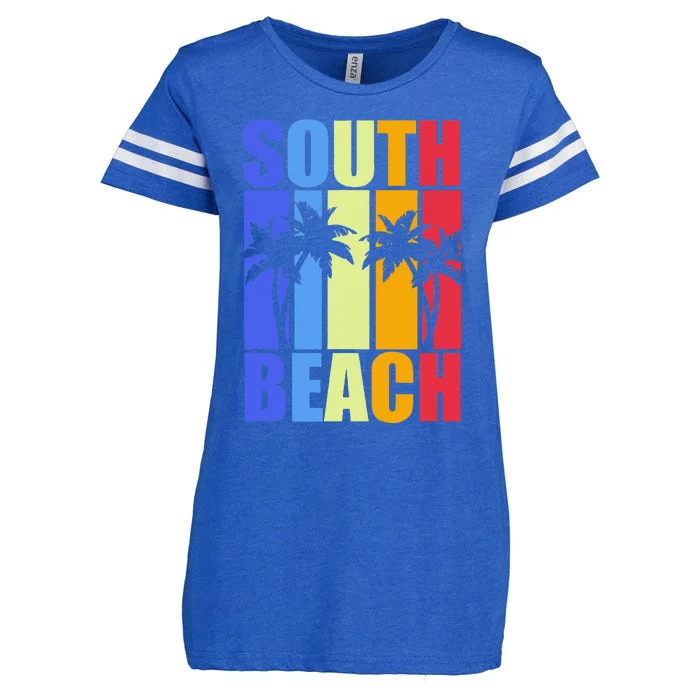 Miami Beach Florida Souvenir Colourful South Beach Enza Ladies Jersey Football T-Shirt