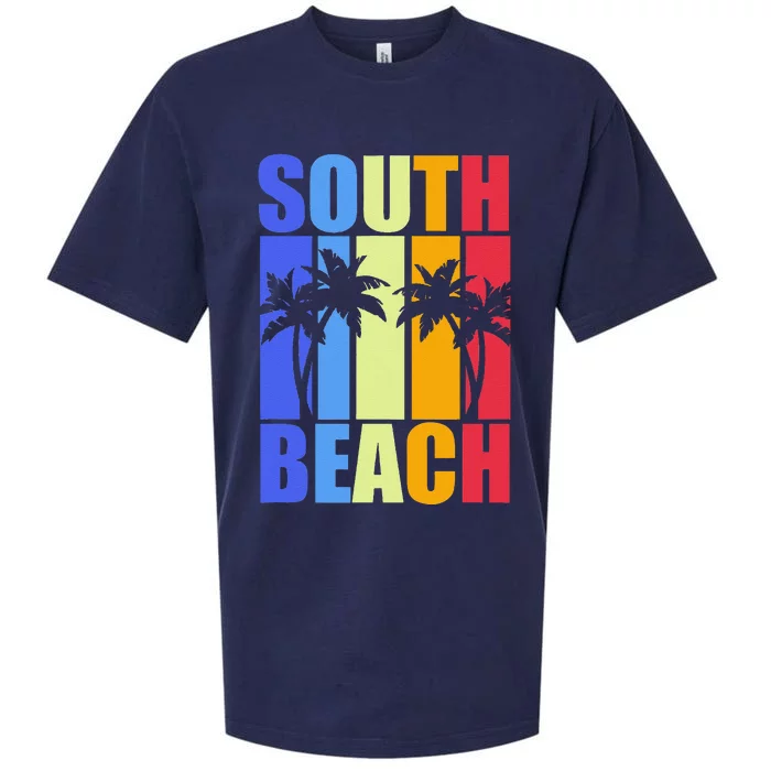 Miami Beach Florida Souvenir Colourful South Beach Sueded Cloud Jersey T-Shirt