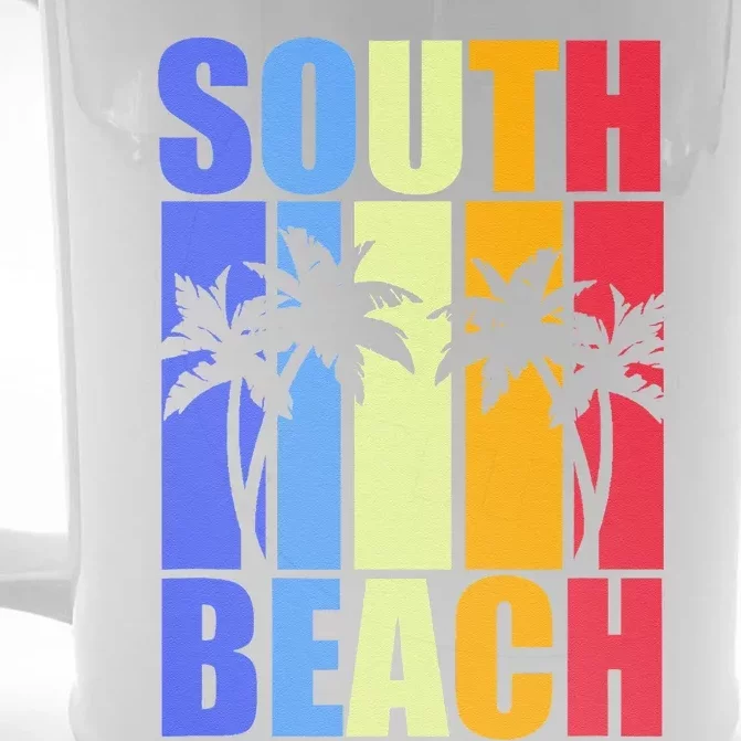 Miami Beach Florida Souvenir Colourful South Beach Front & Back Beer Stein